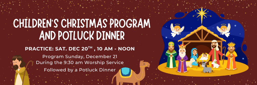 christmas program and potluck dinner